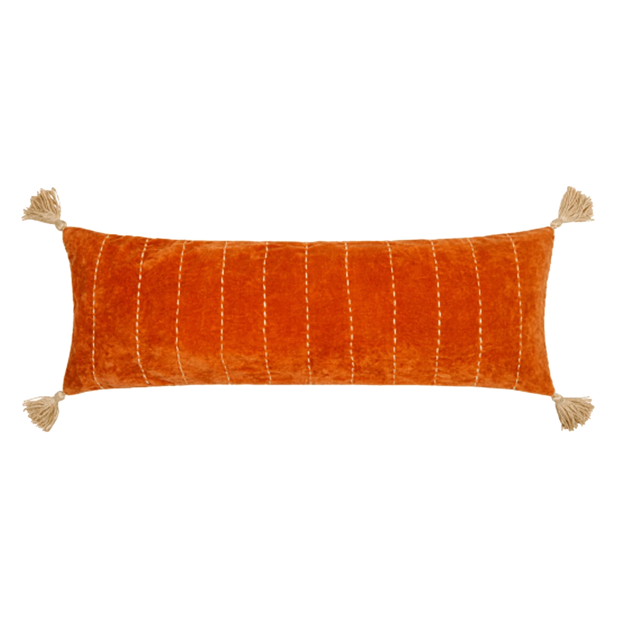 Orange Velvet Lumbar Pillow 3 Orange Velvet Lumbar Pillow