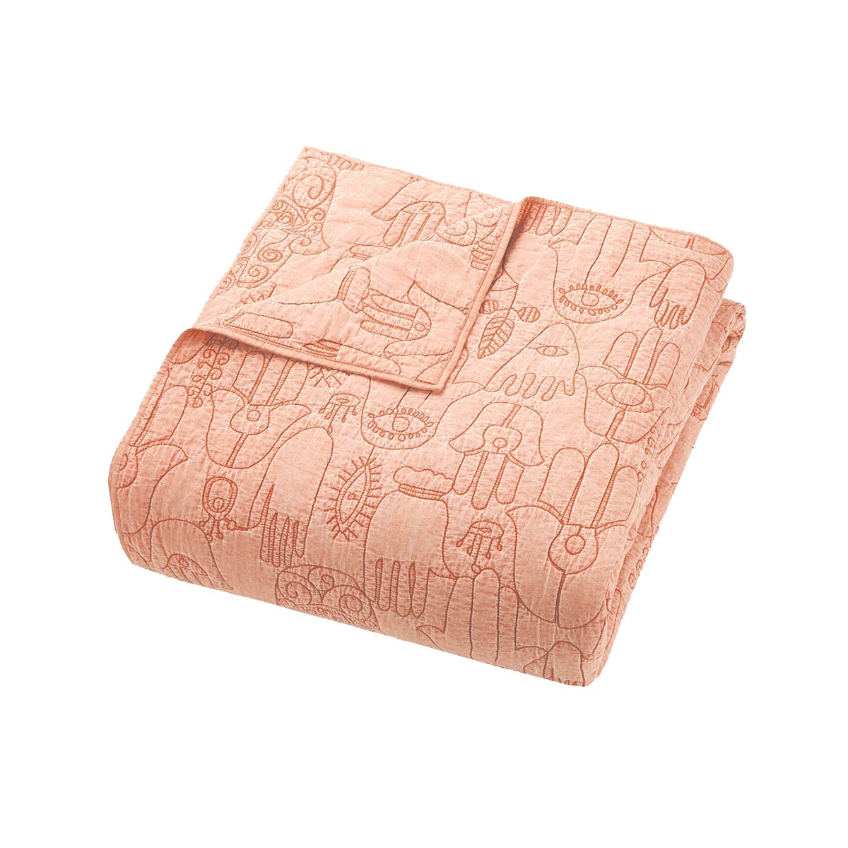 Peach Hamsa Quilt Set By Jungalow® 4 Peach Hamsa Quilt Set By Jungalow® - Image 2