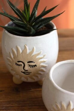 Ceramic Sun Planter Set -home decoration planter4