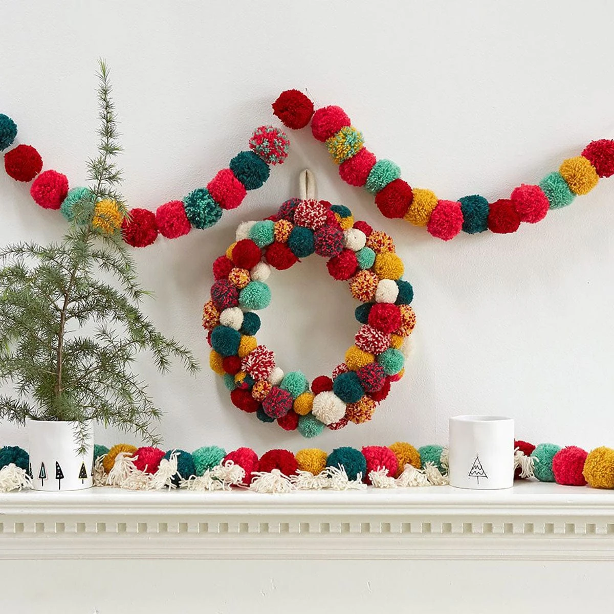 Colorful Pom Pom Garland 6 Colorful Pom Pom Garland - Image 4