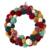 Colorful Pom Pom Wreath