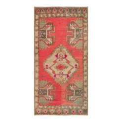 Vintage Poppy Wool Rug