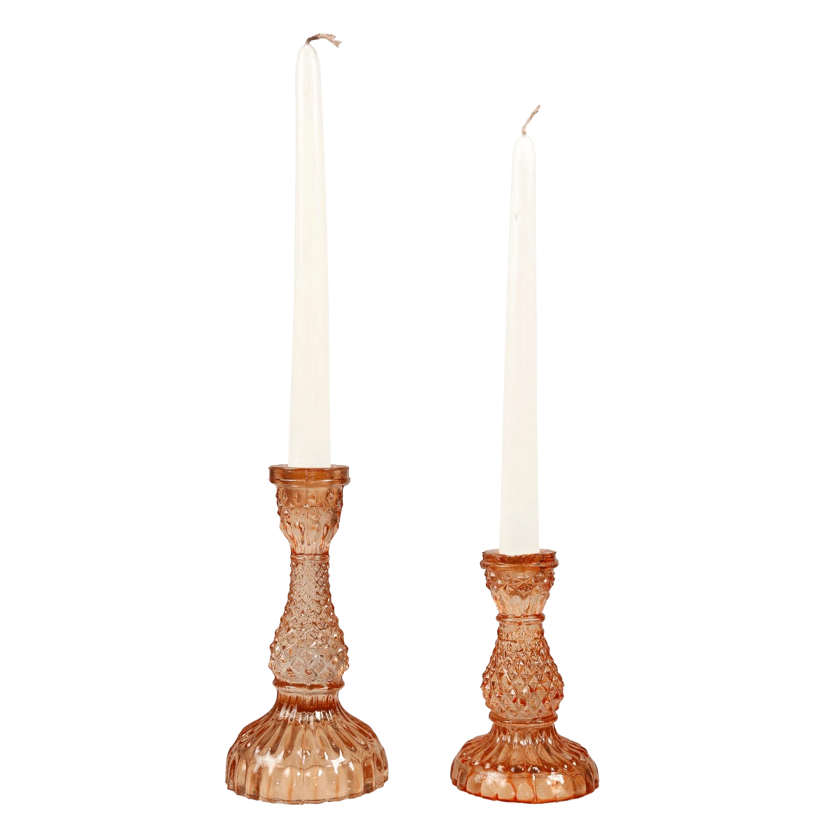 Rust Glass Candlestick Holder Set 3 Rust Glass Candlestick Holder Set