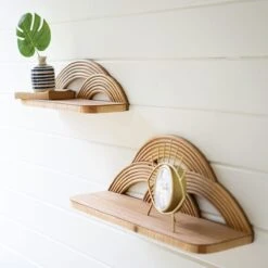 Arched Cane Shelf Set 7 Arched Cane Shelf Set -home decoration shelf4