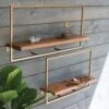 Mango Wood Shelf Set 2 Mango Wood Shelf Set -home decoration shelfset