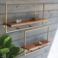 Mango Wood Shelf Set