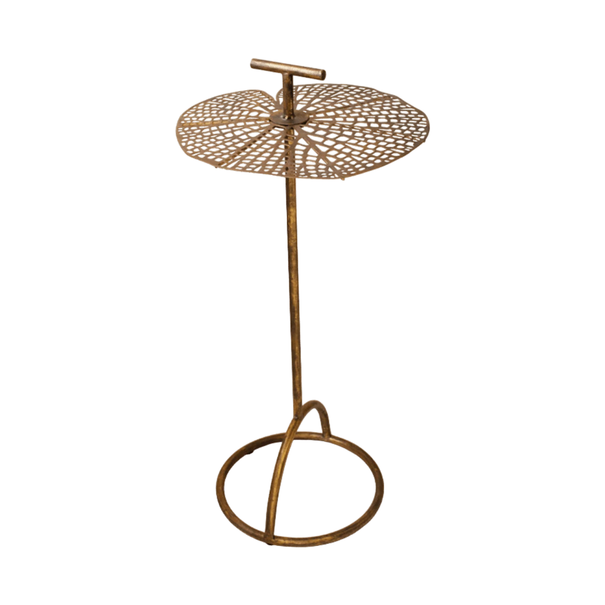 Brass Lace Leaf Accent Table 5 Brass Lace Leaf Accent Table - Image 3
