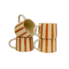 Tierra Striped Mug Set In Amber