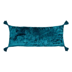 Blue Velvet Lumbar Pillow
