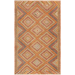 Vintage Diamond Wool Rug