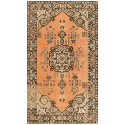 Vintage Apricot Wool Rug