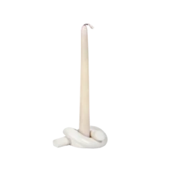 Cream Knot Candle Holder