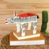 Handmade Wooden Zebra Vessel